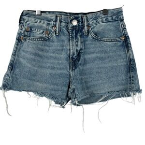 American‎ Eagle Denim Shorts Frayed Hem Acid Wash Casual Cute 28